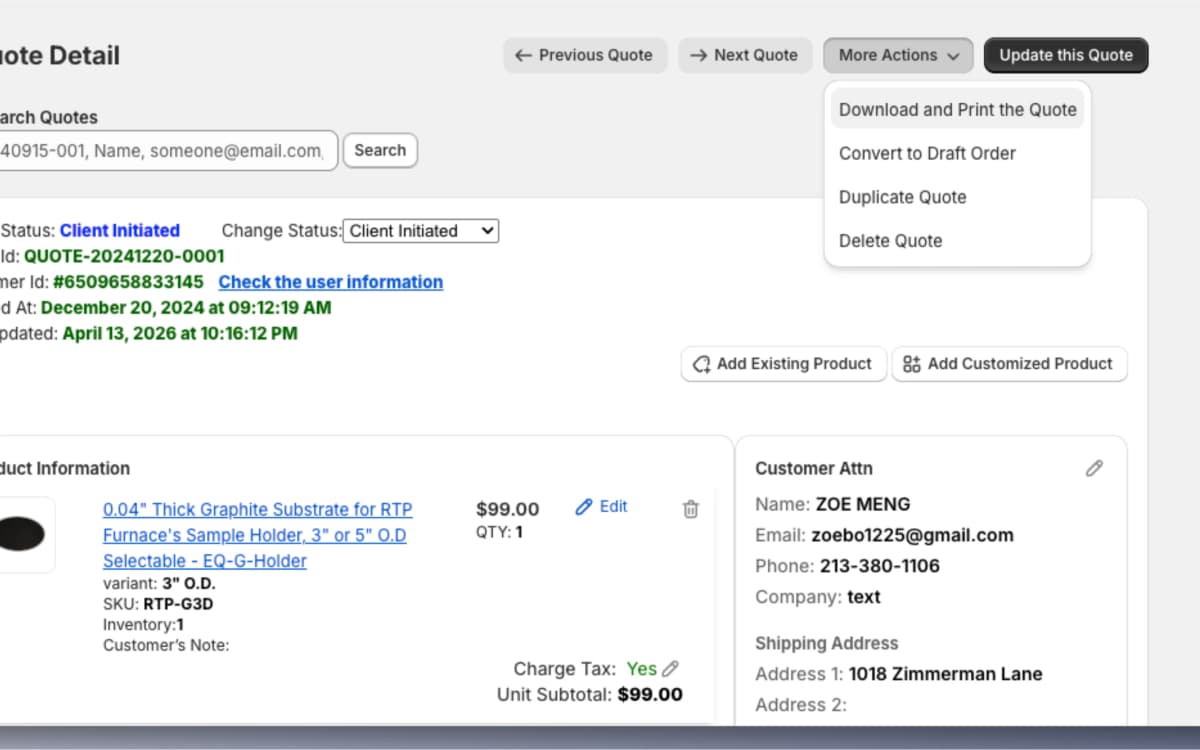 Email composer with SunEditor